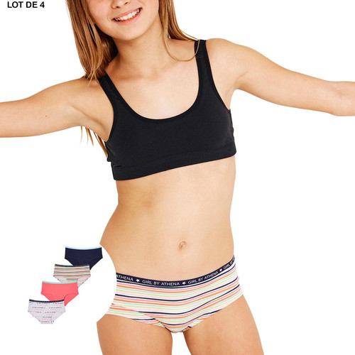Athéna - Lot de 4 culottes Girl Maxi Format by   Fille - Promos sport enfant